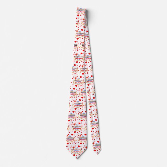 Just Married in Vegas themed tie  (Front)