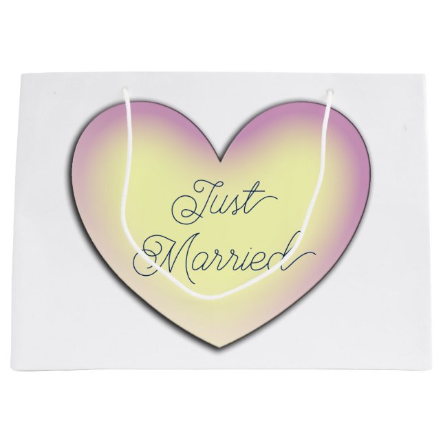 Just Married  Large Gift Bag (Front)