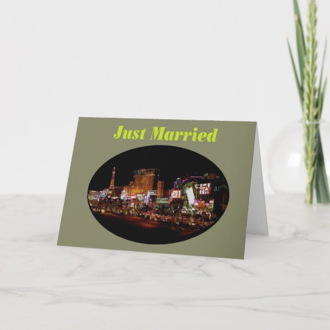 Just Married Las Vegas Strip Cards (Front)