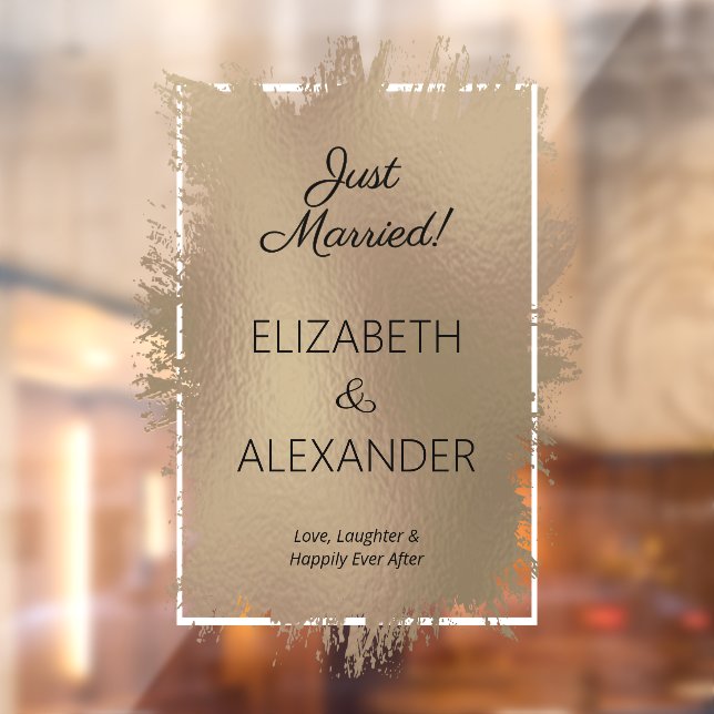 Just Married! Light Brown Faux Foil (Sheet 2)