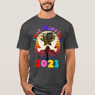 Just Married Lover Couples Women & Men Bride Groom T-Shirt