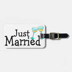 Just Married Luggage Tag