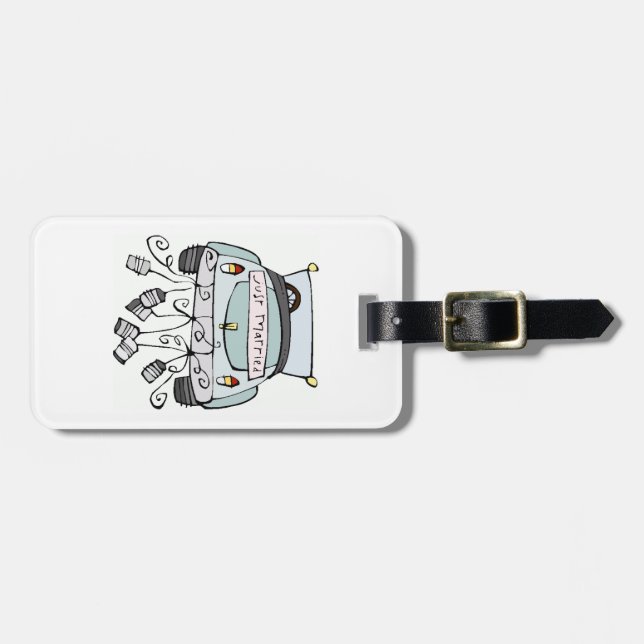 Just Married Luggage Tag - Customise it! (Front Horizontal)