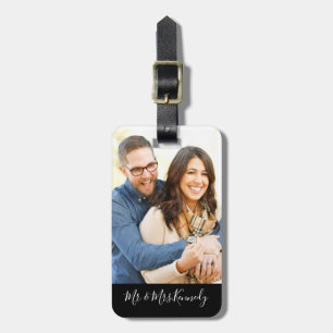 Just Married Mr And Mrs Photo Luggage Tag