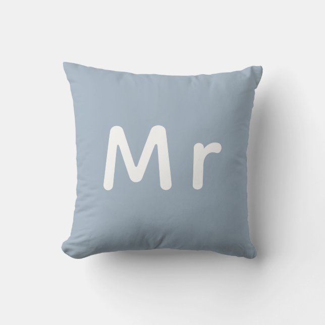 Just Married Mr. & Mrs. | Wedding Monogram  Cushion (Front)