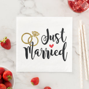Just Married Napkin