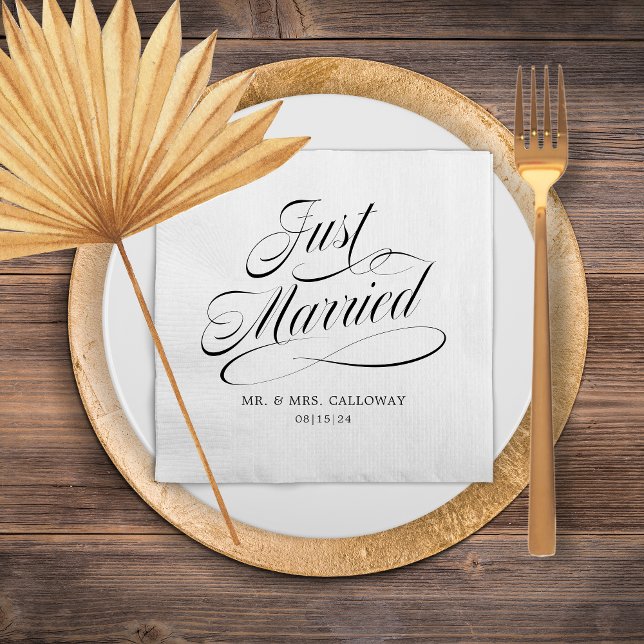 Just Married Napkin (Creator Uploaded)