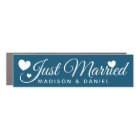 Just Married Navy Personalised Newlywed Wedding