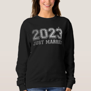 Just Married New Wife New Husband Matching 2023 Ho Sweatshirt
