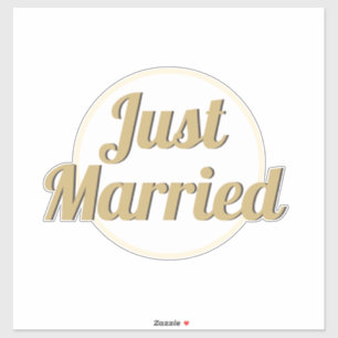 Just Married Newlyweds Fun Faux Gold