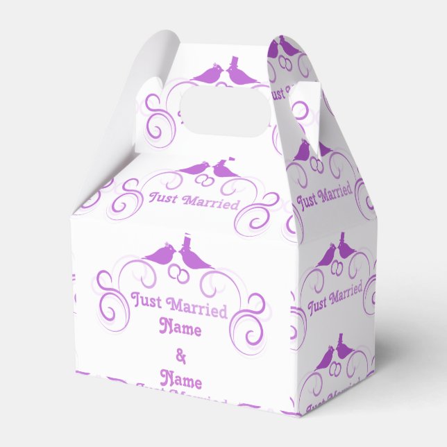 Just Married Newlyweds Thunder_Cove  Favour Box (Front Side)