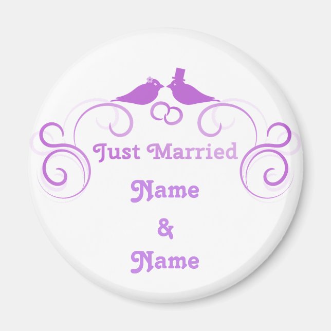 Just Married Newlyweds Thunder_Cove Magnet (Front)