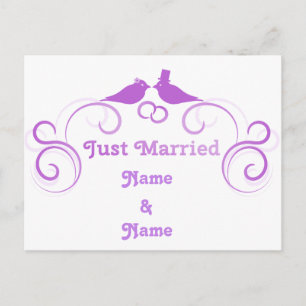 Just Married Newlyweds Thunder_Cove Postcard