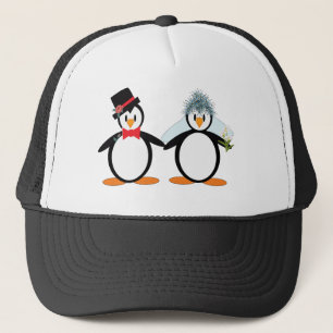 Just Married Pengos Trucker Hat