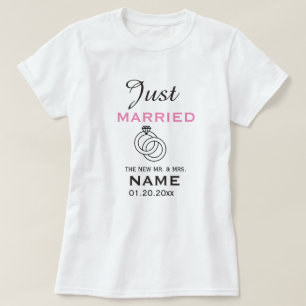 Just Married Personalised T-Shirt