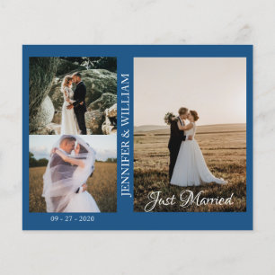Just Married Photo Collage Wedding Announcement 