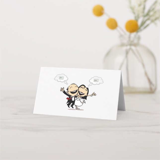 Just married place card (Front)