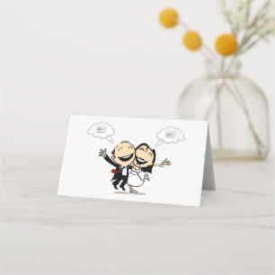 Just married place card