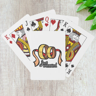 Just Married Playing Cards