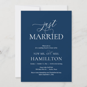 Just Married, Post wedding Brunch Elopement Invitation