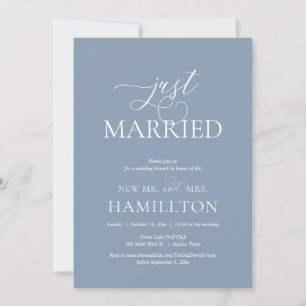 Just Married, Post wedding Brunch Elopement Invitation