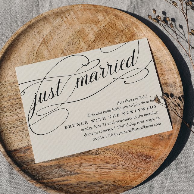 Just Married | Post Wedding Brunch Invitation (Creator Uploaded)