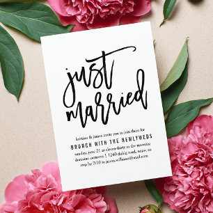 Just Married   Post Wedding Brunch Invitation