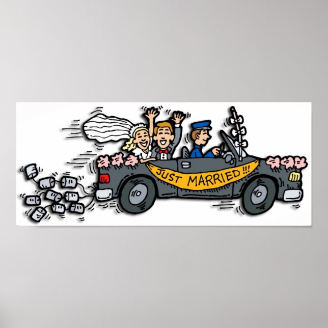 "Just Married!" Poster (Front)