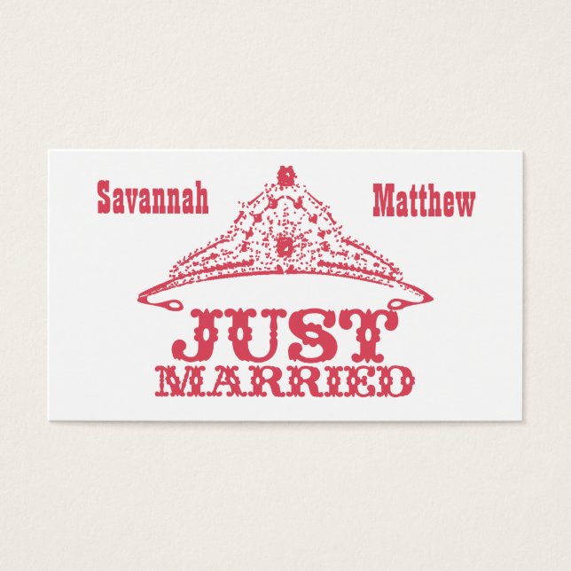 Just Married Princess Bride Tiara Weddings (Front)