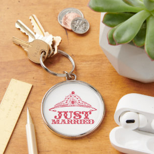 Just Married Princess Bride Tiara Weddings Key Ring