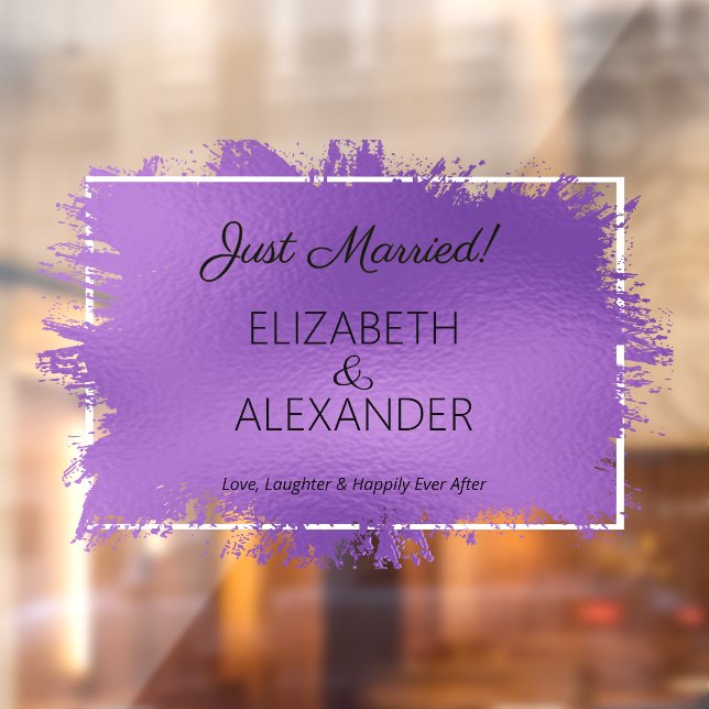 Just Married! Purple Faux Foil (Sheet 2)