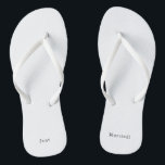 Just Married Quote Wedding And Marriage Text Thongs<br><div class="desc">Flip Flops - Just Married!</div>