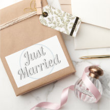 Just Married Retro Chic Stylish Cut-Out Shaped