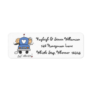 Just Married Return Address Label