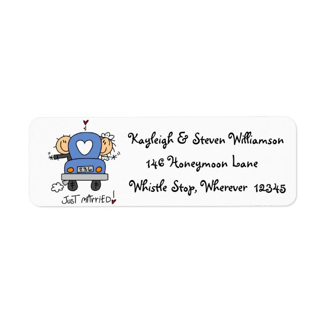 Just Married Return Address Label (Front)