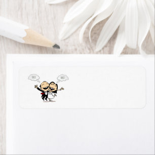 Just married return address label