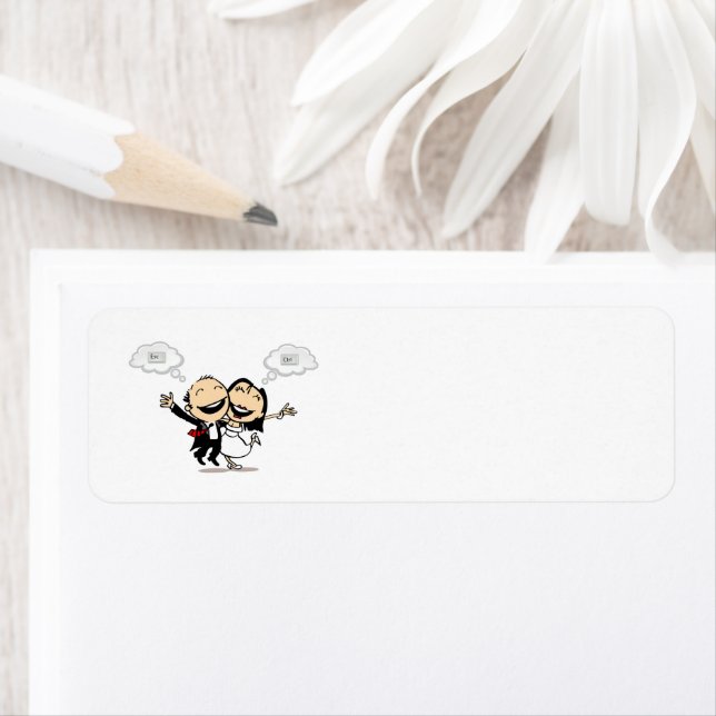Just married return address label (Insitu)