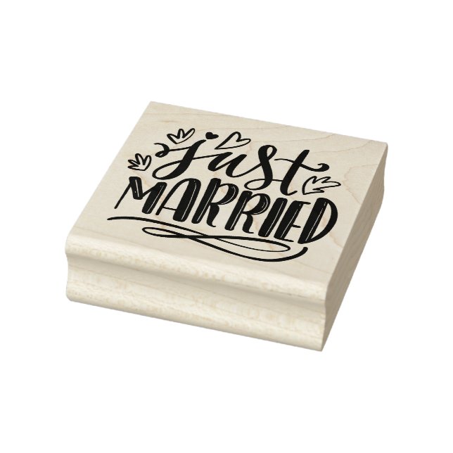 Just Married Rubber Stamp (Stamp)