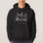 Just Married | Script Style Custom Wedding Hoodie<br><div class="desc">A fun personalised after wedding hoodie to wear after your special day.</div>