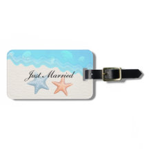 Just Married Seashells Beach Wedding
