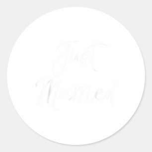 Just Married Shirt Cute Wedding Shirt For Couples  Classic Round Sticker