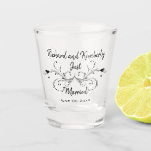 Just Married Shot Glass