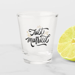 Just Married Shot Glass