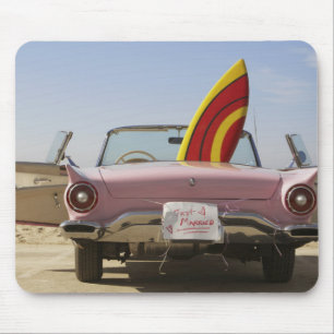 Just Married Sign And Surfboard Mouse Pad