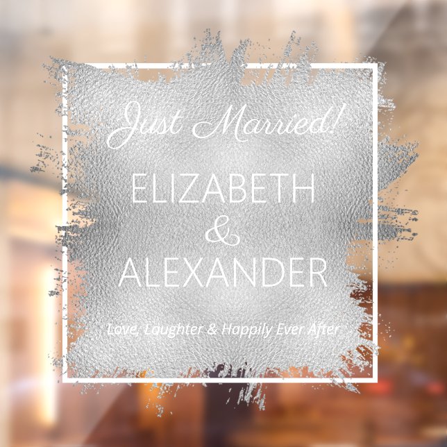 Just Married! Silver Faux Foil (Sheet 2)
