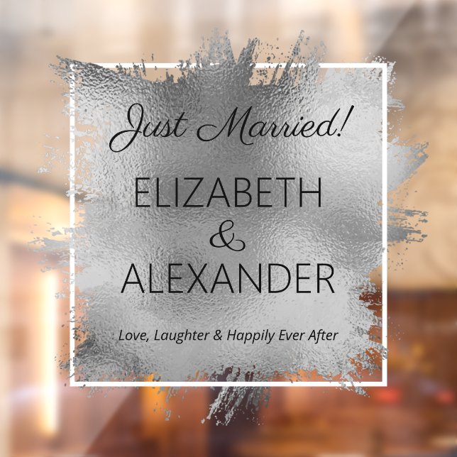 Just Married! Silver Faux Foil (Sheet 2)