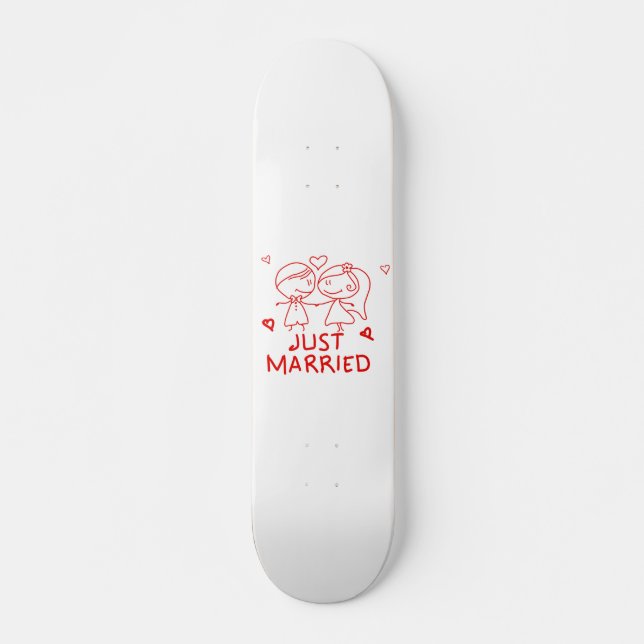 Just Married Skateboard (Front)