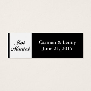 Just Married Small Tag - Black