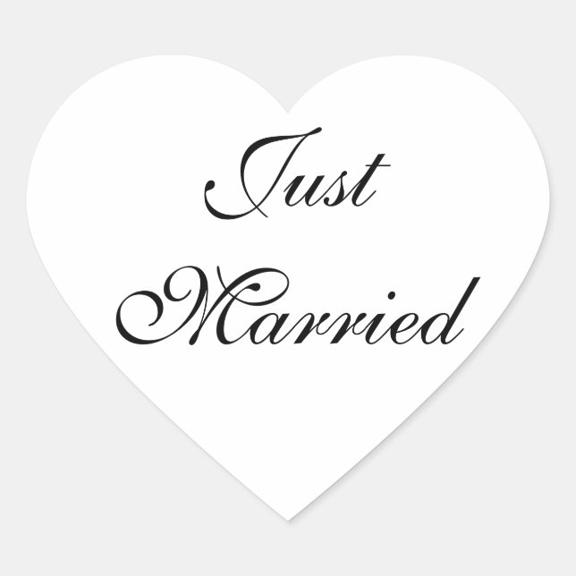 Just Married Sticker (Front)