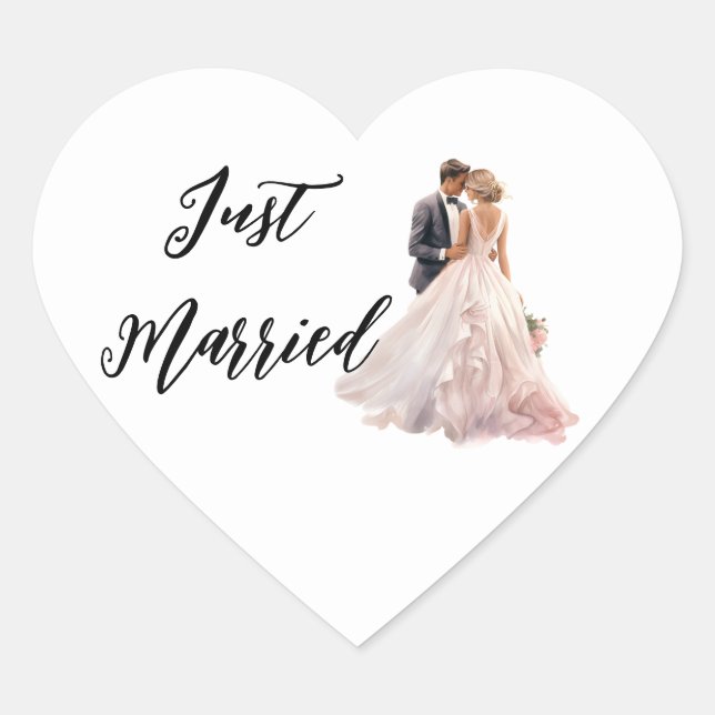 Just Married Sticker (Front)